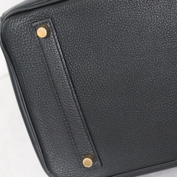 HERMES Birkin 35 Black Handbag Noir Togo‎ with Gold Hardware A Square Engraved - Picture 6 of 16